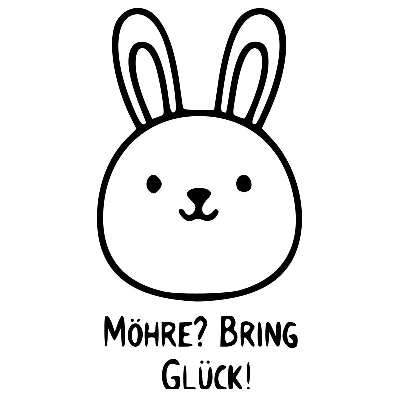 Rabbit Saying | Carrots bring good luck!