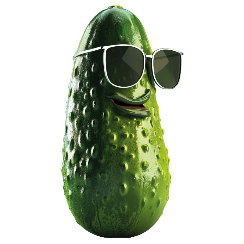Cornichon de concombre avec lunettes de soleil