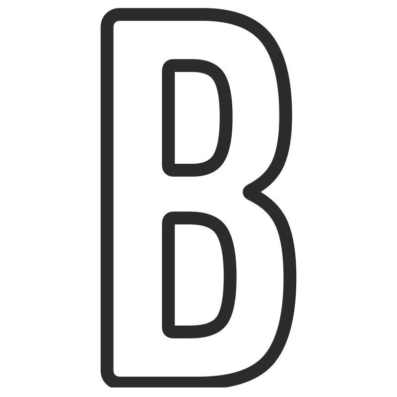 Buchstabe B Typodesign