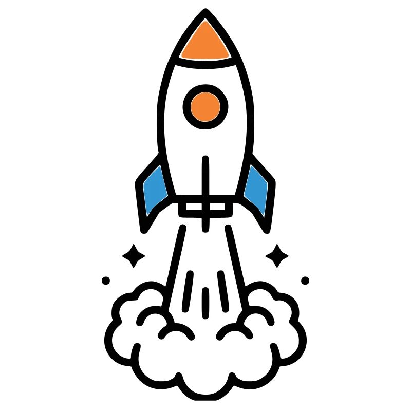 Rocket Launch Space Comic
