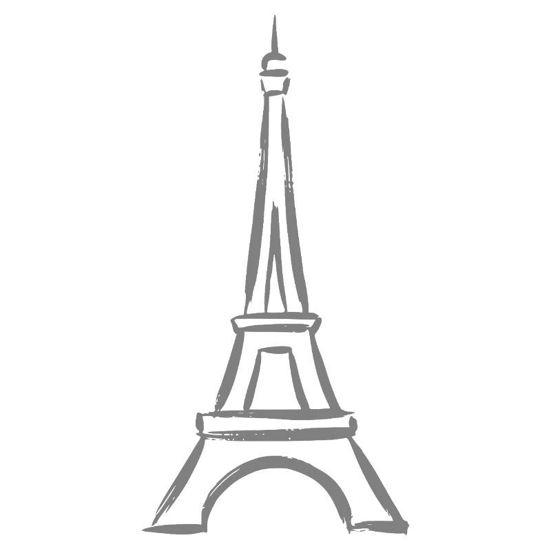 Minimalist Eiffel Tower Sketch