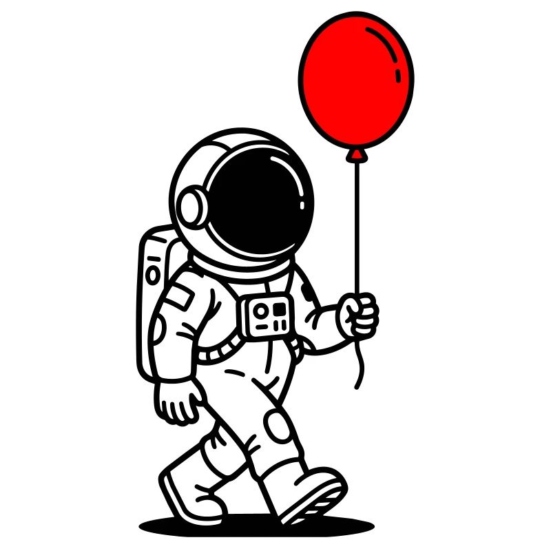 Astronaut mit Ballon