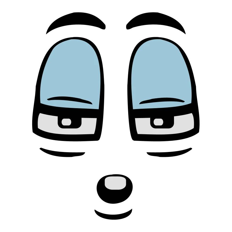 Skeptisches Comic Gesicht Verurteilender Blick