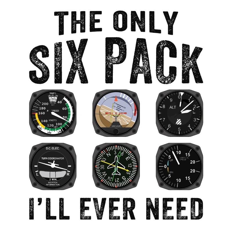 Pilots Six Pack Airplane Instruments
