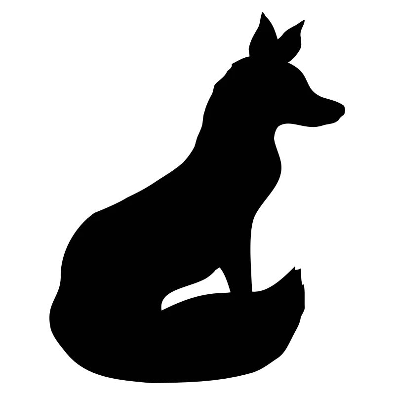 Fuchs Rotfuchs Wildes Tier Silhouette Umriss Cool