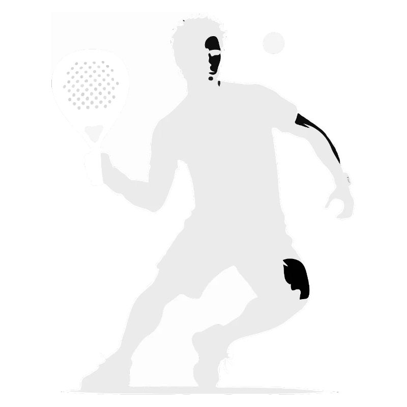 Padel player front white