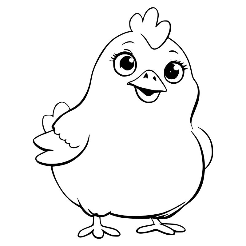 Questioning chicken as vector illustration