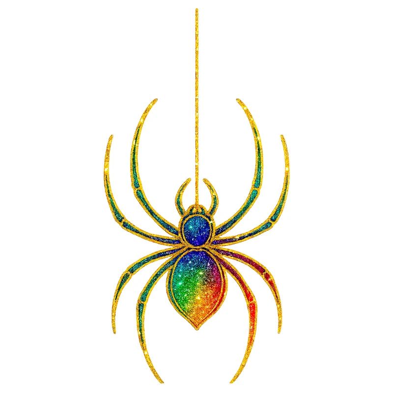 Regenbogen Glitzer-Spinne