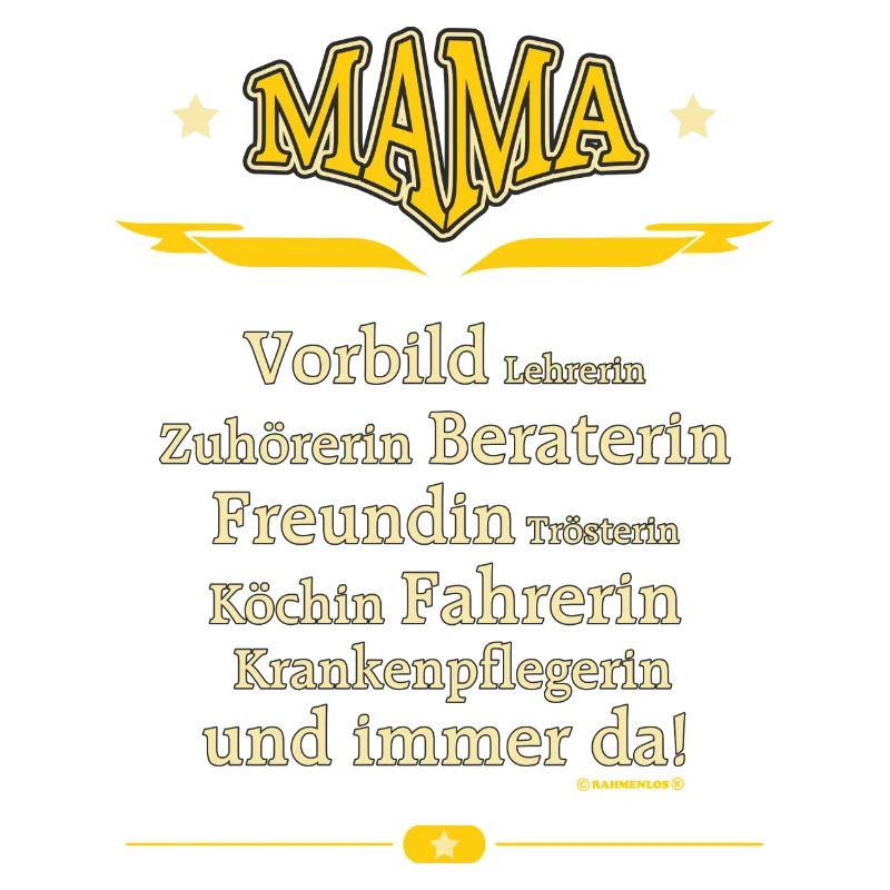 Mama Vorbild Muttertag RAHMENLOS®