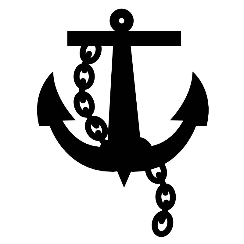 ancre de marine conception simple de rockabilly