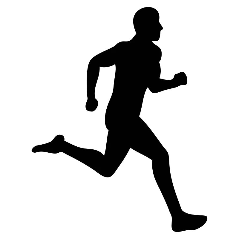 drawing running sprint run runner silhouette