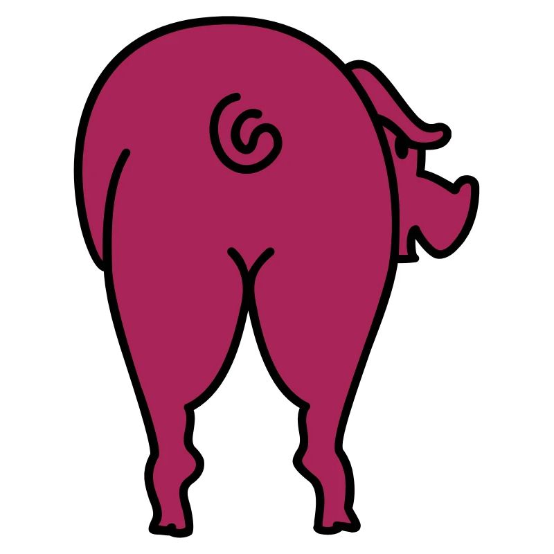 Pig from Behind / Pigs Backside (2c)