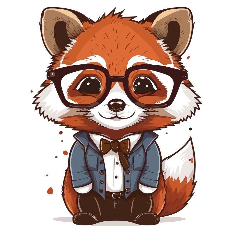 Red Panda en hipster