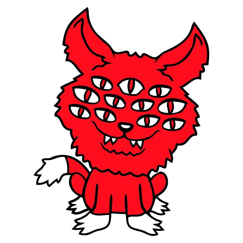 Cat Demon Many Eyes Devil Hell Evil Monster