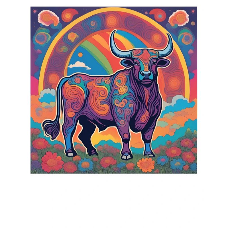 Taurus Zodiac Psychedelic Gift