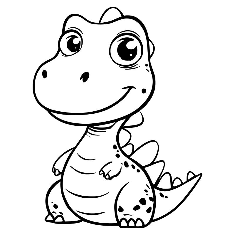 Friendly dino as vector illustration