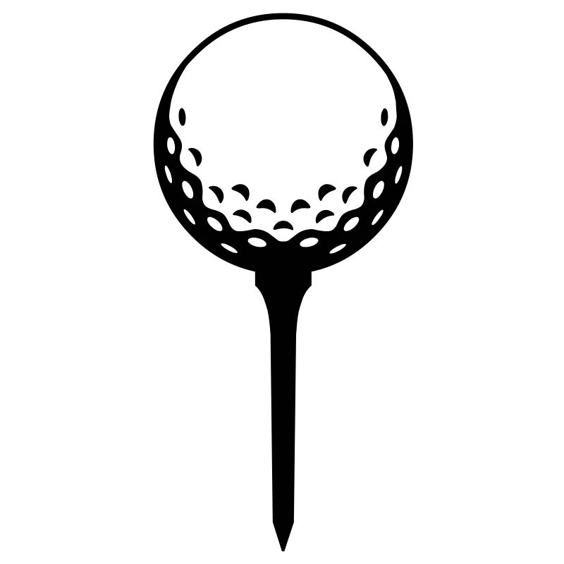 Golfball auf Tee – einfärbbar