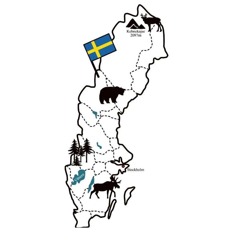 Sweden Map for Scandinavia Holidays