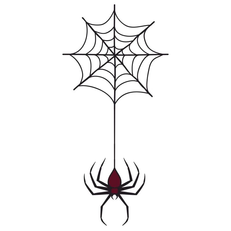 Spooky Halloween Spider in Web 2