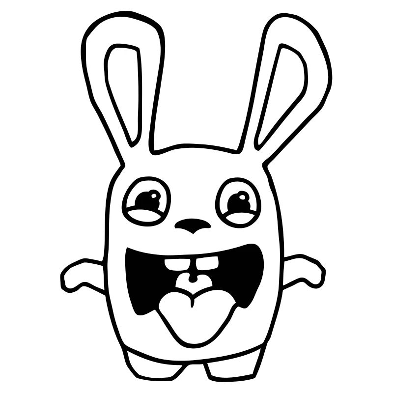 drawing cute rabbit stupid comic style cartoon fun