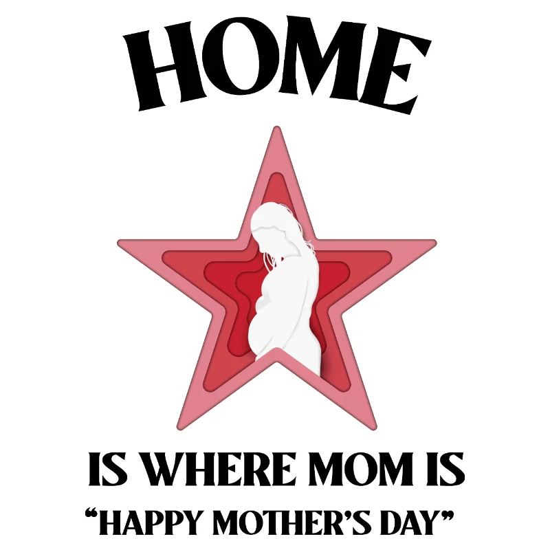 Zuhause ist, wo Mutter von Herzen kommt Muttertagsgeschenk