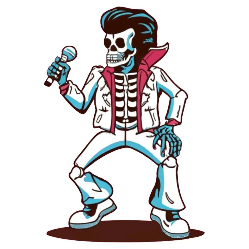 Skeleton Singer on Stage