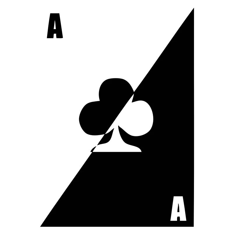 carte as trefle noir blanc