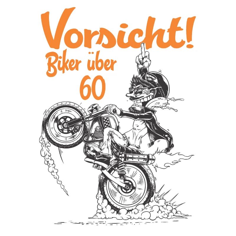 Tees Paradise Biker ueber 60 Biker Geschenk Shirt