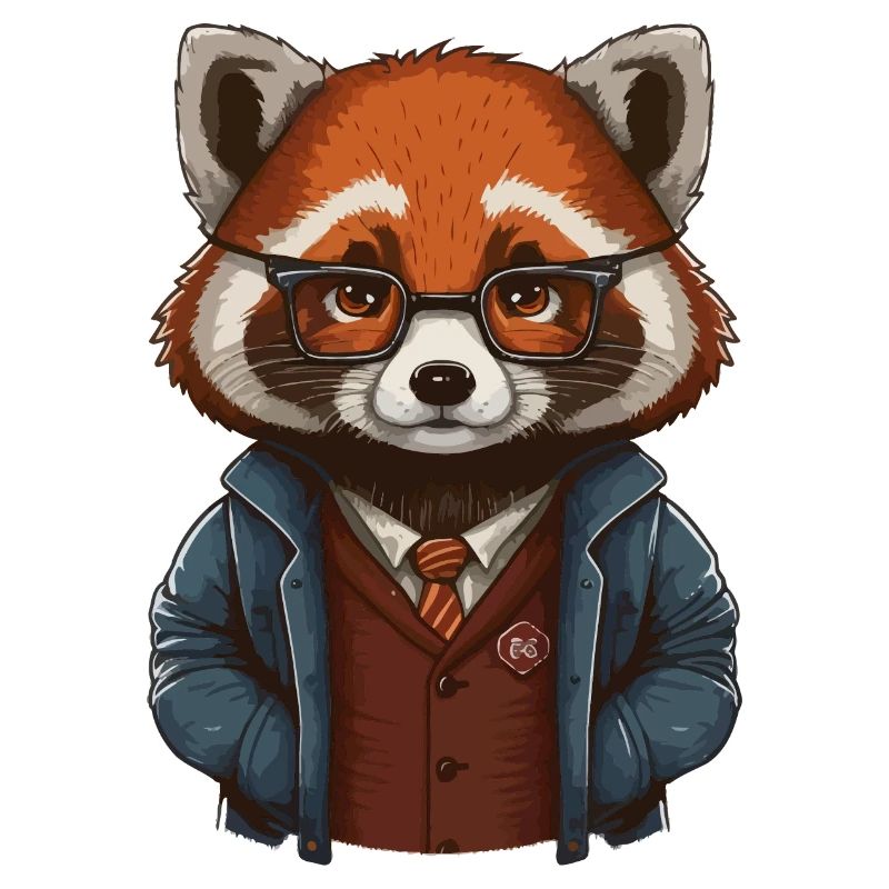 Red Panda en hipster