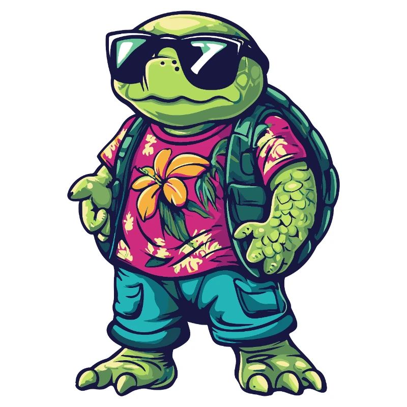 Schildkröte Comic Cool Sommer