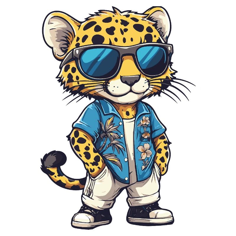 Leopard Comic Cool Summer