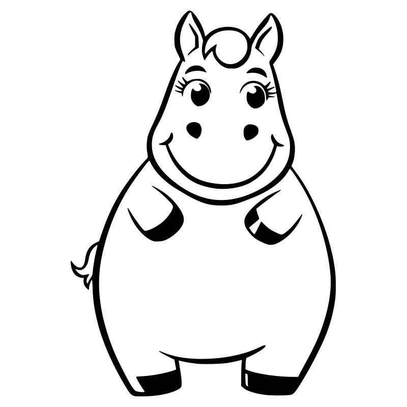 Cheval potelé comme illustration vectorielle