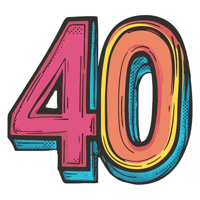 40 Zahl Comic