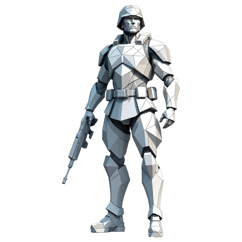 Soldat - Conception de l’armée Low Poly
