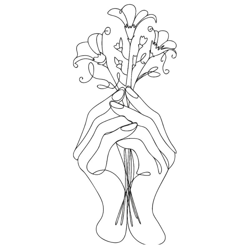 Hands Nurture Sprouting Bouquet