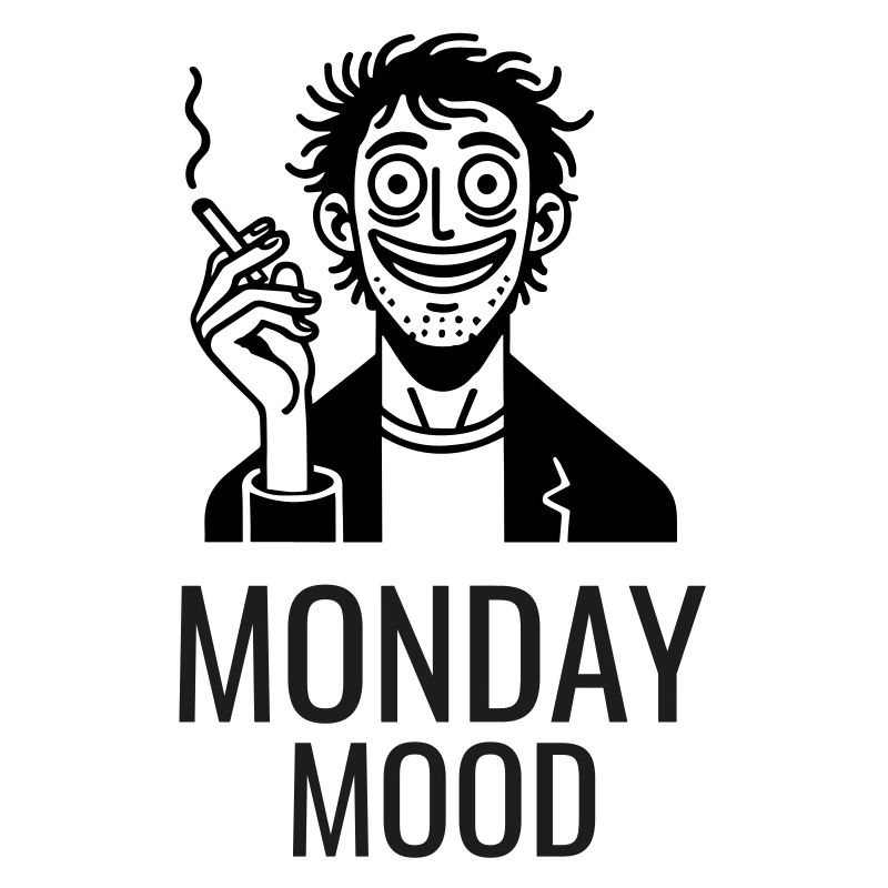 Caffeinated man smoking a cigarette - Monday Mood