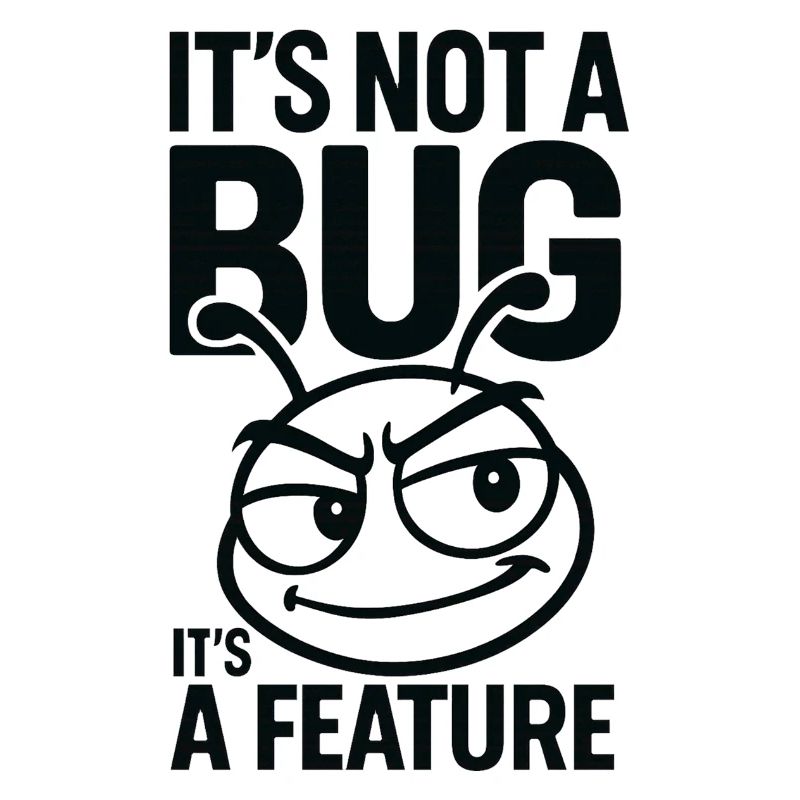 It's not a bug, it's a feature Perfect for nerds