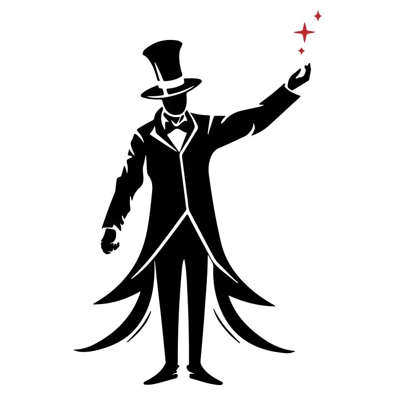 magicien silhouette sorcier