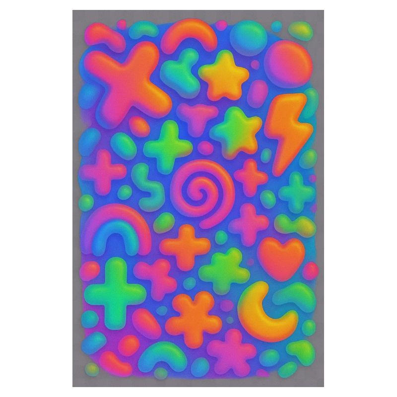 Neon Overload – Überlappende 3D Pop-Art Explosion