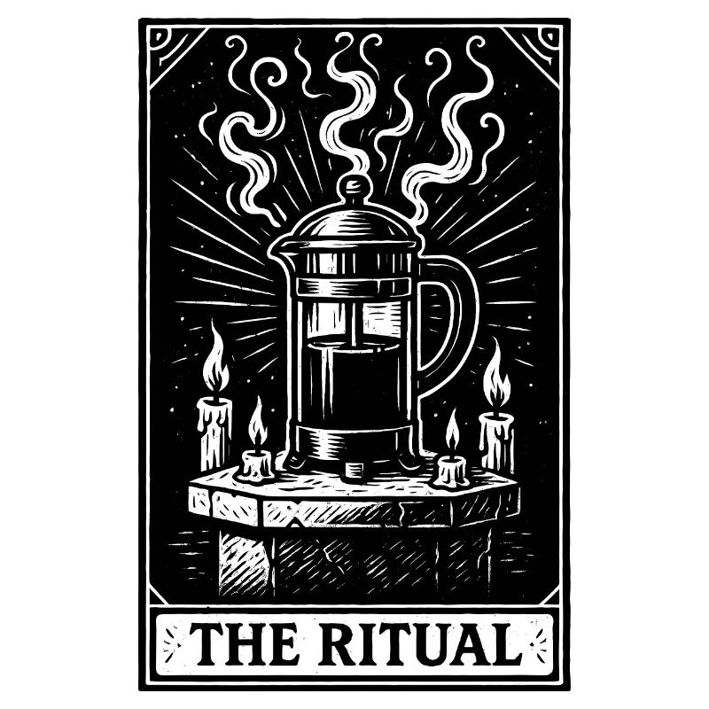 Tarot d’invocation de café – Le Rituel (Version Sombre)