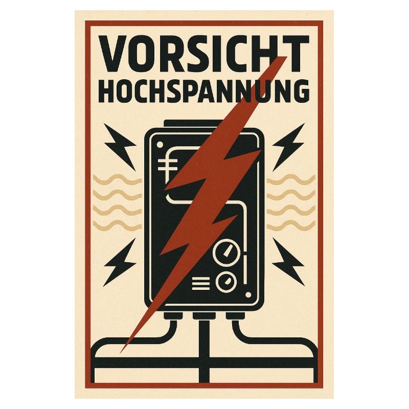 Caution High Voltage Current Warning Sign