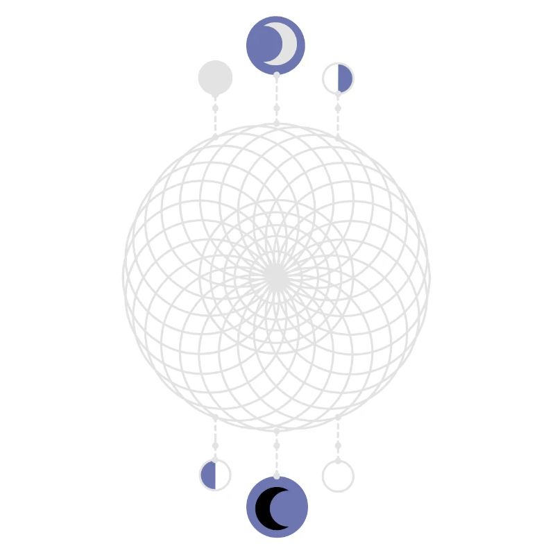 Geometric Pattern Moon Phases