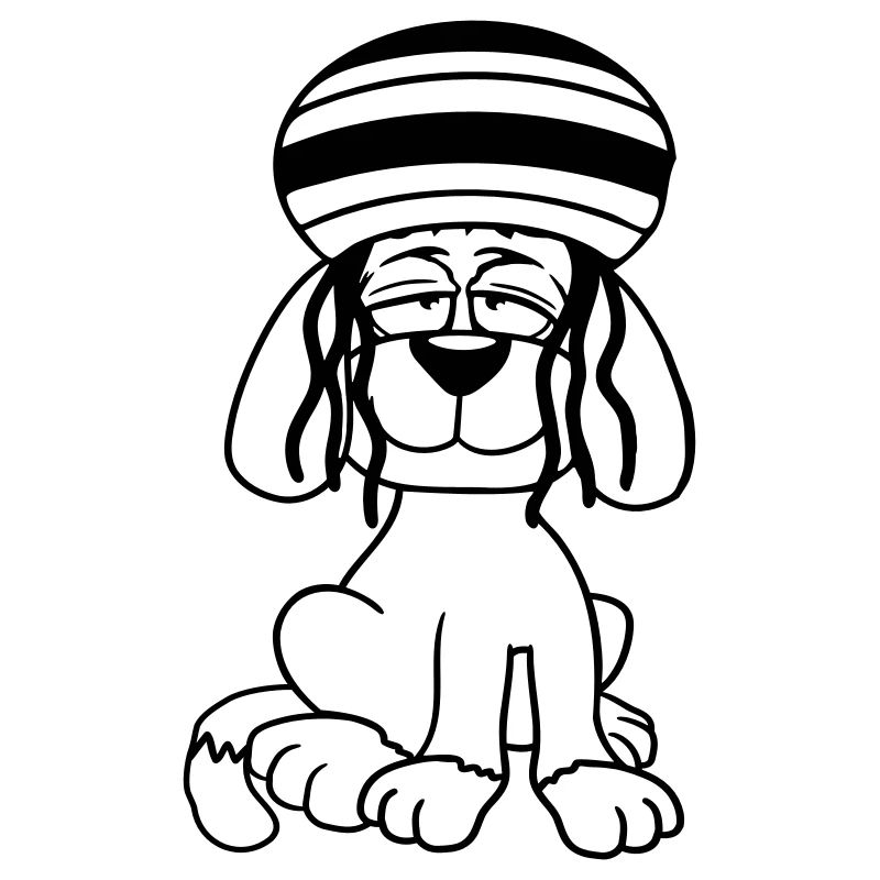 Chien Reggae Dreadlocks Chapeau Chill Décontracté Cool