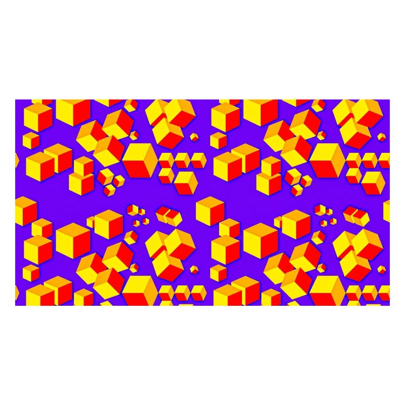 Deco pattern cube colored