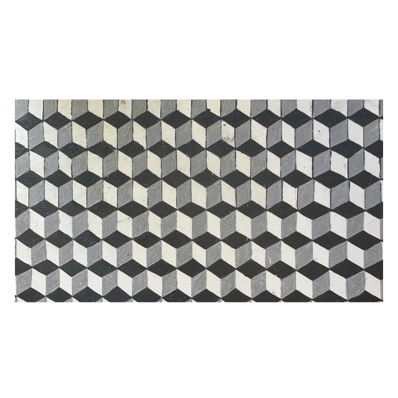 Three-dimensional cubes grayscale