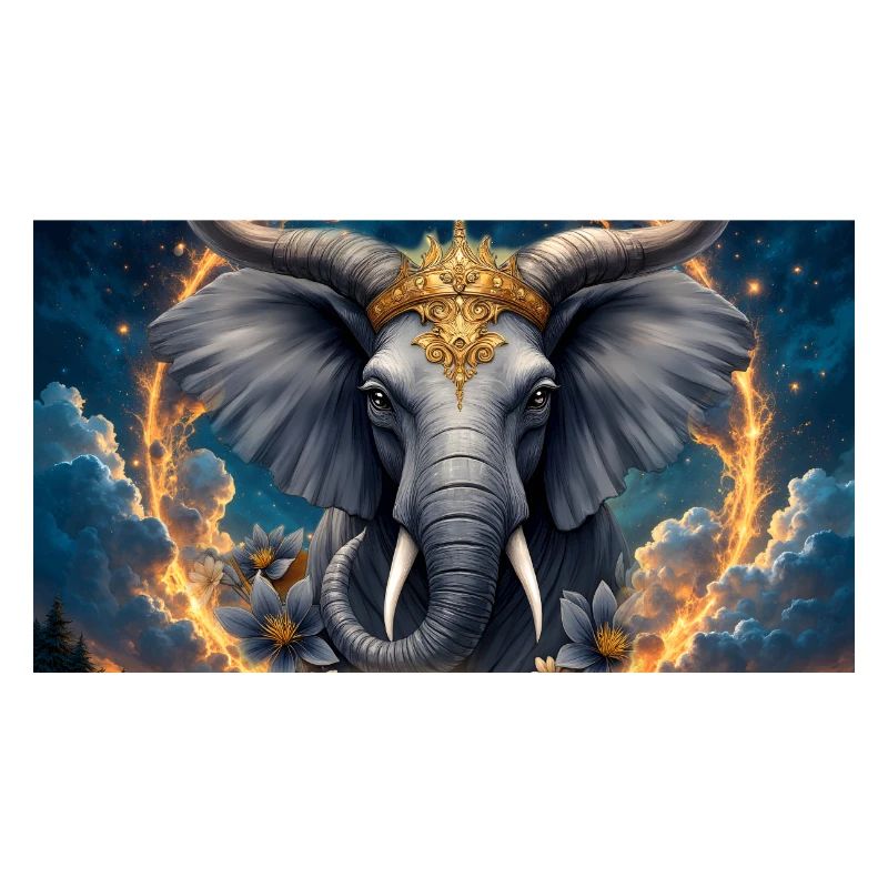 Éléphant Céleste à la Couronne d’Or