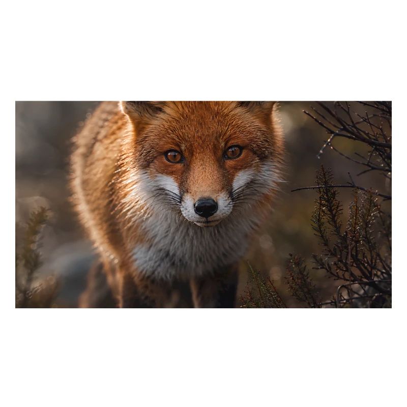 Fox in a forest glade
