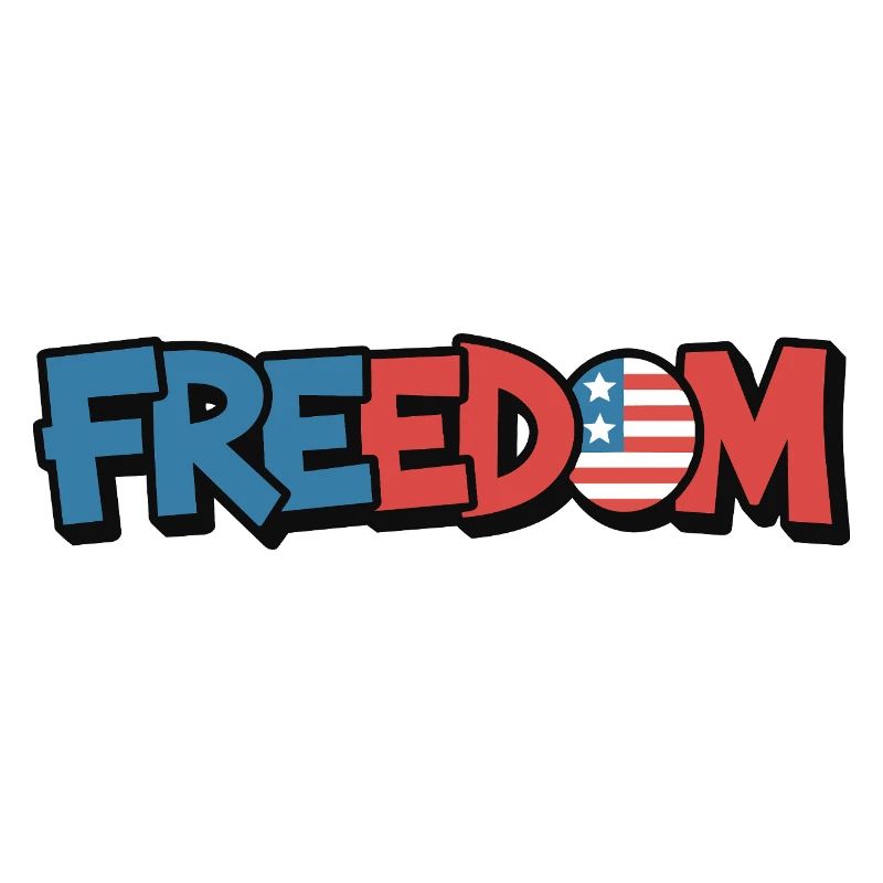 Freedom Typography Statement Design