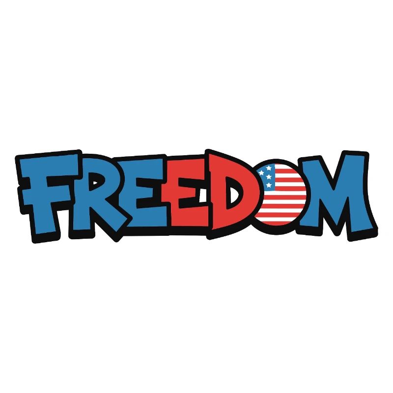 Freedom Typography Statement Design