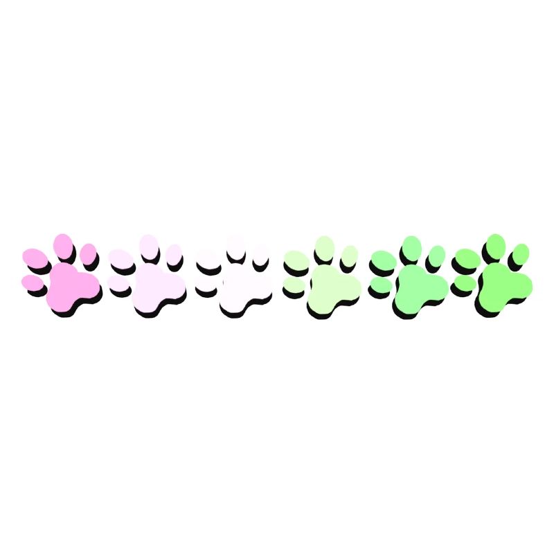 Colorful Paw Print Pattern